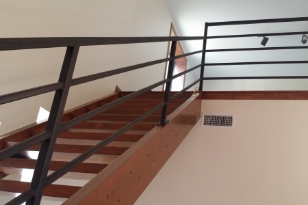 Custom handrail in new residence